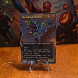 Wizards of the Coast MTG Green Goblin, Nemesis Marvel Borderless Holo R-0023 - Image 1