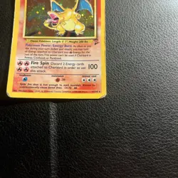Pokemon TCG Charizard Base Set 2 Holo Unlimited Rare Card 4/130 DAMAGED - Image 4