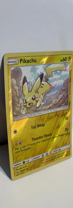Pikachu 40/147 SM Burning Shadows Reverse Holo 60 HP LP - Image 4