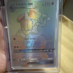 Lucario GX Secret Rare 135/131 SM Forbidden Light Holo 210 HP English - Image 1