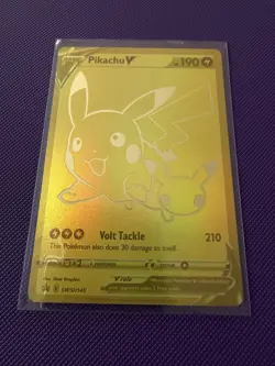 Pokemon TCG Gold Pikachu V 25th Anniversary PROMO SWSH145 Celebrations NM - Image 1