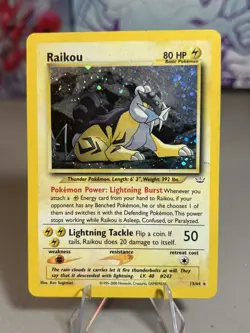 Pokemon TCG Raikou 13/64 Neo Revelation Unlimited Holo Rare HP English - Image 1