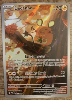 2025 Pokemon Paldean Fates Dedenne Illustration Rare 093/088 NM - Image 1