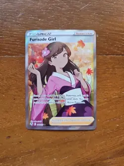 Furisode Girl Full Art Trainer Rare 190/195 Silver Tempest Pokemon TCG Waifu - Image 1