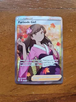 Furisode Girl Full Art Trainer Rare 190/195 Silver Tempest Pokemon TCG Waifu - Image 3