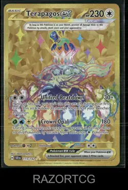 TERAPAGOS EX 173/142 HYPER RARE STELLAR CROWN POKEMON NM/M - Image 1