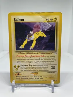 Raikou 22/64 Rare Neo Revelation Pokemon Unlimited - DMG - Image 1