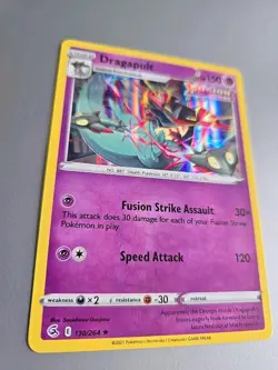Dragapult 130/264 (With Slight Holo Bleed) Fusion Strike NM Pokemon Holo - Image 4