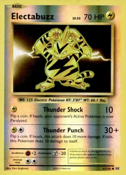 Electabuzz 41/108 Common Evolutions Pokemon Reverse Holo Near Mint - Image 1