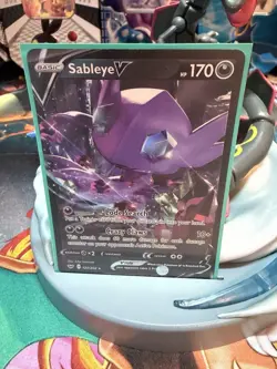 Pokemon TCG Sableye V Sword & Shield Base Set 120/202 Holo Ultra Rare - NM - Image 1