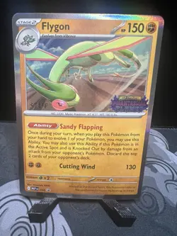POKEMON 2025 PHANTASMAL FLAMES FLYGON STAFF PROMO 016 NM - Image 1