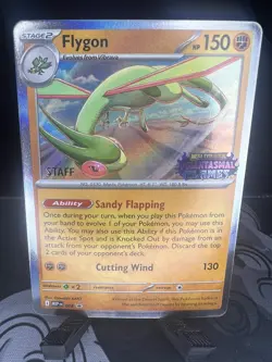 POKEMON 2025 PHANTASMAL FLAMES FLYGON STAFF PROMO 016 NM - Image 3