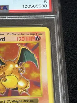 1999 Pokemon Base Set Charizard Shadowless Holo #4/102 PSA 5 - Image 4