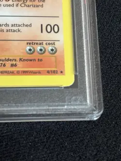 1999 Pokemon Base Set Charizard Shadowless Holo #4/102 PSA 5 - Image 5