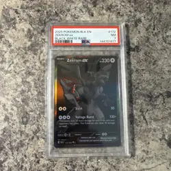 2025 Pokemon Black Bolt Zekrom ex and White Rare #172/086 PSA 7 - Image 3