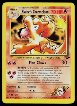 Pokemon Card - Blaine's Charmeleon Gym Challenge 31/132 Uncommon - Image 1