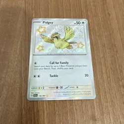 Pidgey 196/091 - Pokemon TCG - Shiny Rare - Paldean Fates - Holo NM - Image 1