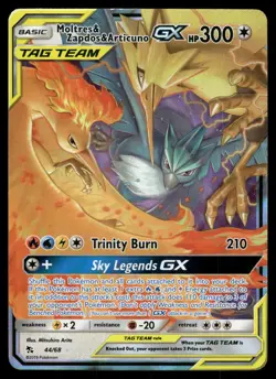 Moltres & Zapdos & Articuno GX 44 LIGHTLY PLAYED Hidden Fates 68 Holo Pokemon - Image 2