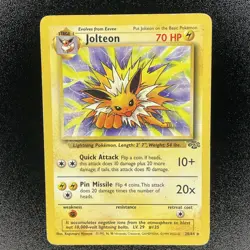 🔥 Jolteon 20/64 🔥 Jungle Set Non Holo Rare Pokemon Card WOTC 1999 - Image 2