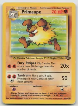 Primeape 43/64 Jungle Pokemon Unlimited MP Uncommon - Image 1