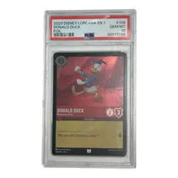 Disney Lorcana The First Chapter Donald Duck - Boisterous Fowl #108 FOIL PSA 10 - Image 1