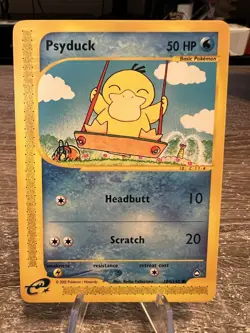 Psyduck 104/147 Aquapolis Pokemon Card WOTC Vintage NM-LP Condition - Image 1
