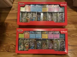 Pokemon Prismatic Evolutions 8 Mini-Tins with Promo Cards Costco 2-pack In Hand - Image 1