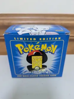 Pokemon Card Mewtwo 23K Gold Plated 1999 Burger King in Box With Ball - Image 1