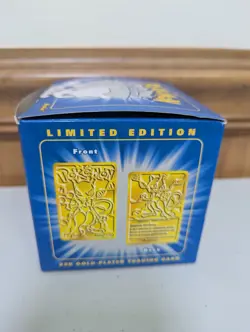 Pokemon Card Mewtwo 23K Gold Plated 1999 Burger King in Box With Ball - Image 4