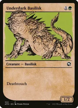 Underdark Basilisk x4 4x Showcase AFR Forgotten Realms NM MTG - Image 1