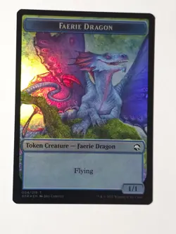 Treasure Faerie Dragon Double-Sided Token AFR Foil - Image 2