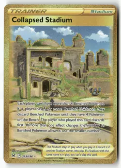 Collapsed Stadium 215/196 Secret Rare Lost Origin Pokemon Near Mint - Image 1
