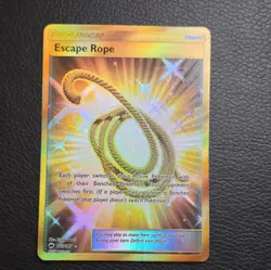 Pokemon Company Escape Rope (Secret) 163/147 Holo Trainer SM Burning Shadows - Image 1