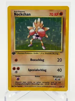 Pokemon TCG Hitmonchan Nockchan 7/102 German 1st Edition Holo Rare NP MINT! - Image 1
