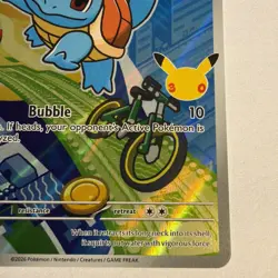 Pokemon Squirtle 30th anniversary gen 1 first partner black star promo 39 NM - Image 4