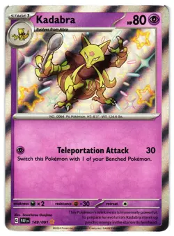 Pokemon TCG Kadabra 149/091 SV: Paldean Fates Holo VLP - Image 1