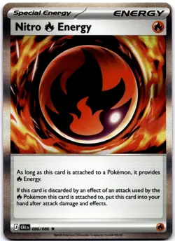 Nitro R Energy Rare ME04: Chaos Rising 086/086 Pokemon Takumi Akabane - Image 1