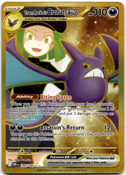 Team Rocket's Crobat ex - Hyper Rare SV10: Destined Rivals 242/182 Pokemon 5ban - Image 1