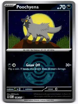 Poochyena (Dusk Ball) Reverse Holo ME: Ascended Heroes 128/217 Pokemon - Image 1