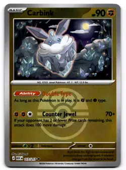 Carbink - (Love Ball) Reverse Holo ME: Ascended Heroes 117/217 Pokemon - Image 1