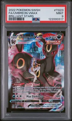 Fa/Umbreon Vmax Pokemon Sword & Shield Brilliant Stars TG23 NM PSA PSA MINT 9 - Image 1
