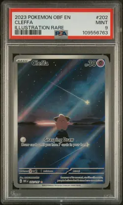 Cleffa Pokemon Obf En-Obsidian Flames 202 NM PSA PSA MINT 9 - Image 1