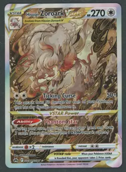 2023 Pokemon Crown Zenith Hisuian Zoroark VStar Galarian Gallery GG56/GG70 Rare - Image 1