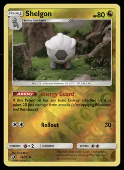 Shelgon 43/70 Uncommon Dragon Majesty Pokemon Reverse Holo NM - Image 1