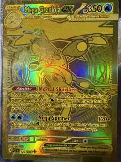 Pokemon TCG Mega Greninja EX 122/086 Secret Rare Gold (mint) (sold in toploader) - Image 3