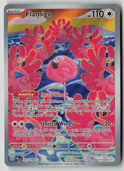 Flamigo 227/193 Illustration Rare Paldea Evolved Pokemon NM - Image 1