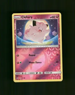 Clefairy 39/68 Common Hidden Fates Pokemon Reverse Holo Near Mint - Image 1
