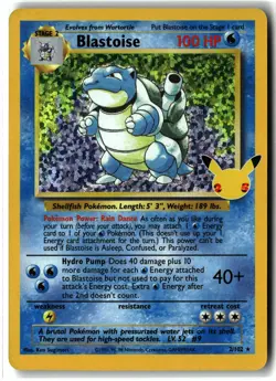 Blastoise ⭐ 2/102 Holo Celebrations: Classic Collection Pokemon NM - Image 1