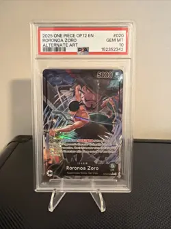 Roronoa Zoro (020) (Alternate Art) OP12-020 Legacy of the Master PSA 10 - Image 1