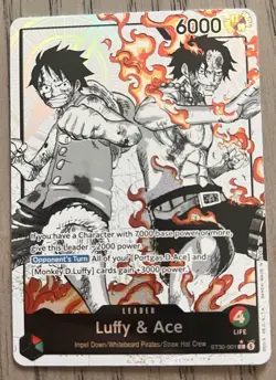 Luffy and Ace Parallel Alt Art Starter Deck EX: Luffy & Ace ST30-001 English NM - Image 1